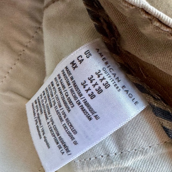 American Eagle Original Straight Flex Lived-In Khaki Pants 34x30 – Classic Beige - Picture 8 of 16
